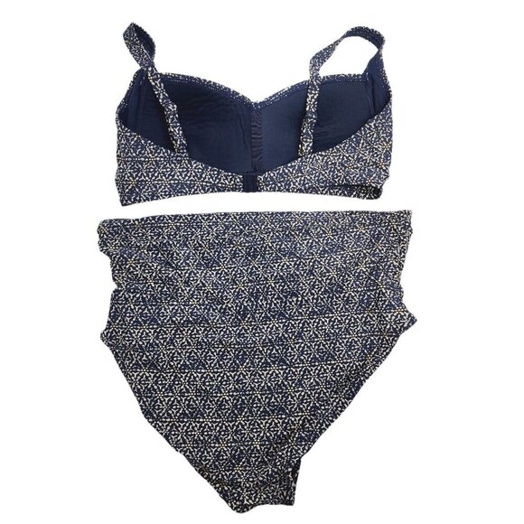 Bond-Eye Australia 2 Piece Bikini High‎ Waisted One Size Blue/Gold - Picture 2 of 8
